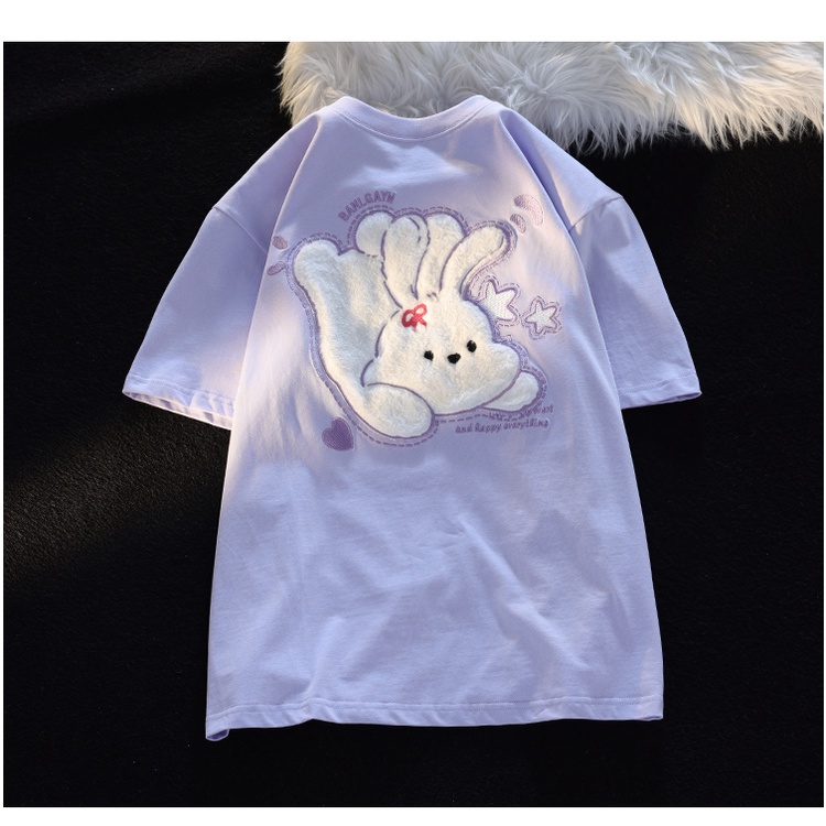 Áo Thun 100% cotton Tay Ngắn Hàng Mới 200g Dành Cho Bạn Nữ