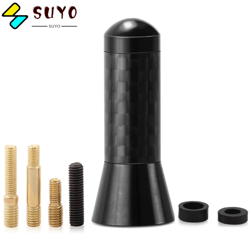 Bộ 2 Ăng Ten Gắn Nóc Xe Hơi 3.5cm Chất Liệu Sợi Carbon