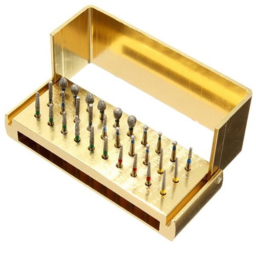 Set 30 Giá Đỡ Mũi Khoan Nha Khoa Bằng Hợp Kim Nhôm Chống Mòn Kèm Hộp Đựng