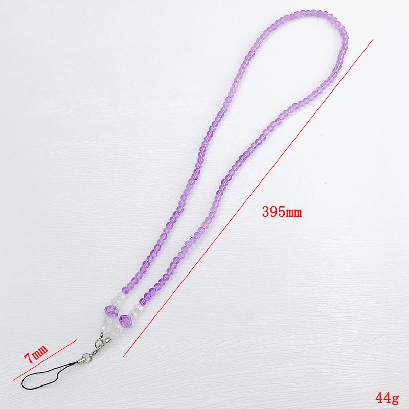 Dây Đeo Cổ Chuỗi Hạt Pha Lê Trắng Nhiều Mặt Chống Thất Lạc Cho iPhone Android OPPO VIVO Huawei Xiaomi Redmi Samsung