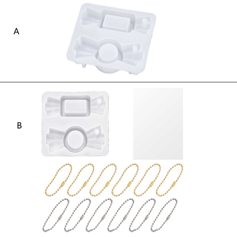 Khuôn Silicone Làm Mặt Dây Chuyền / Móc Khóa Bằng Resin Epoxy Độc Đáo DIY