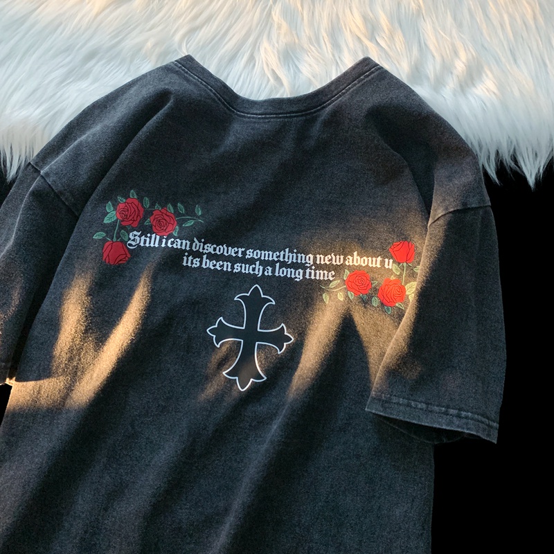 NRVP Áo Thun 100% Cotton Tay Ngắn Dáng Rộng In Họa Tiết Độc Đáo Phong Cách Hàn Quốc Thời Trang Cho Nam Và Nữ