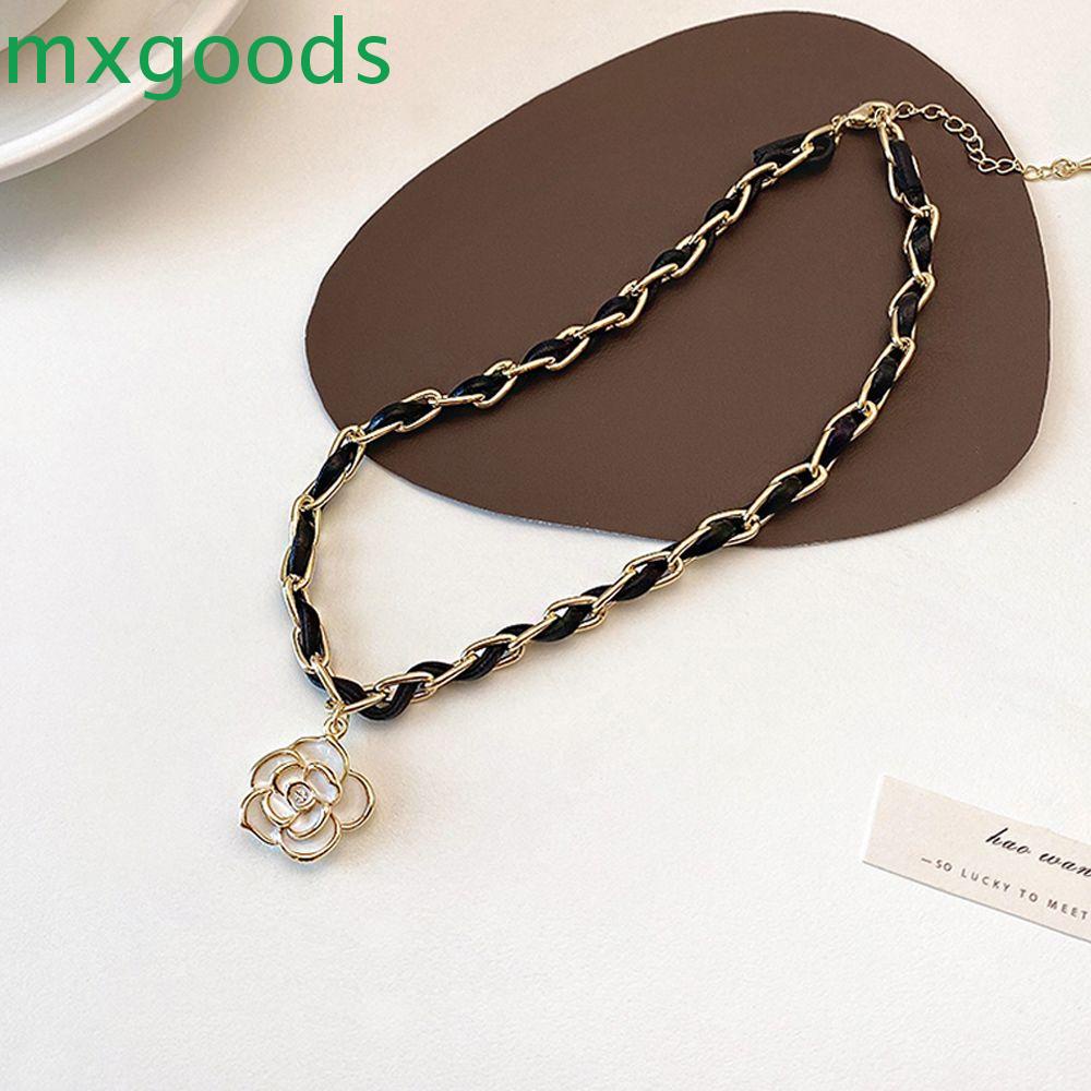 Vòng cổ mặt hoa trà thiết kế thời trang tinh tế cho nữ