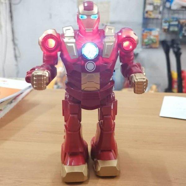 Đồ chơi iron man dùng pin phát nhạc có đèn bằng nhựa siêu bền, trò chơi người sắt dùng pin