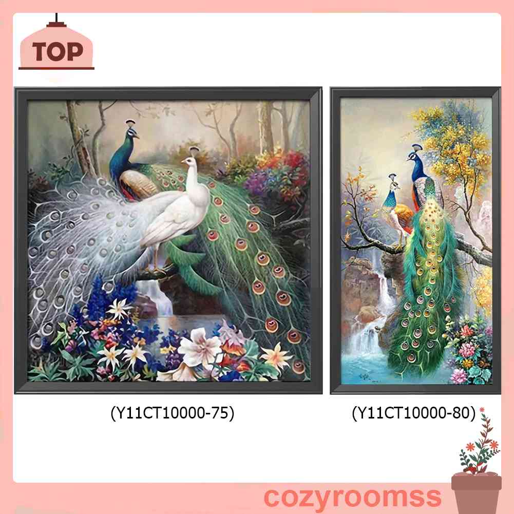 Bộ Tranh Thêu Chữ Thập 11CT DIY Hình Công Tự Nhiên