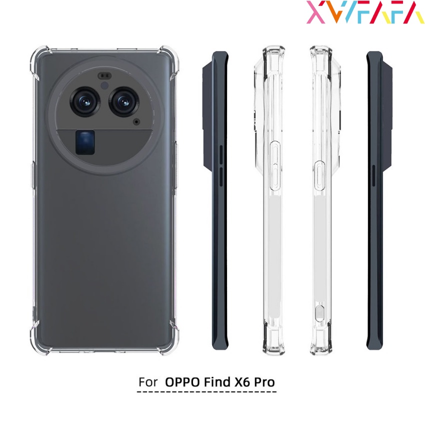 Ốp Điện Thoại Trong Suốt Chống Sốc Cho OPPO Find X6 X6Pro Find X5 Find X3 Pro A78 A58 A17 A17K A97 A77S Reno 8T 5G 9 8 Pro