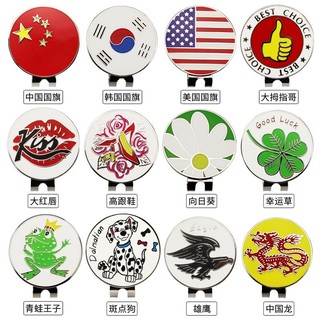 Kẹp gắn nón đánh dấu golf hình đại bàng lá cờ trung quốc màu đỏ rồng đại bàng pxg mark mới có sẵn kẹp thắt lưng bóng golf