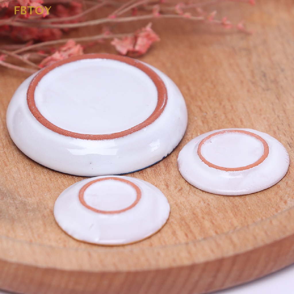 Set 3 Dụng Cụ Ăn Uống Bằng Gốm Sứ Dành Cho Nhà Búp Bê