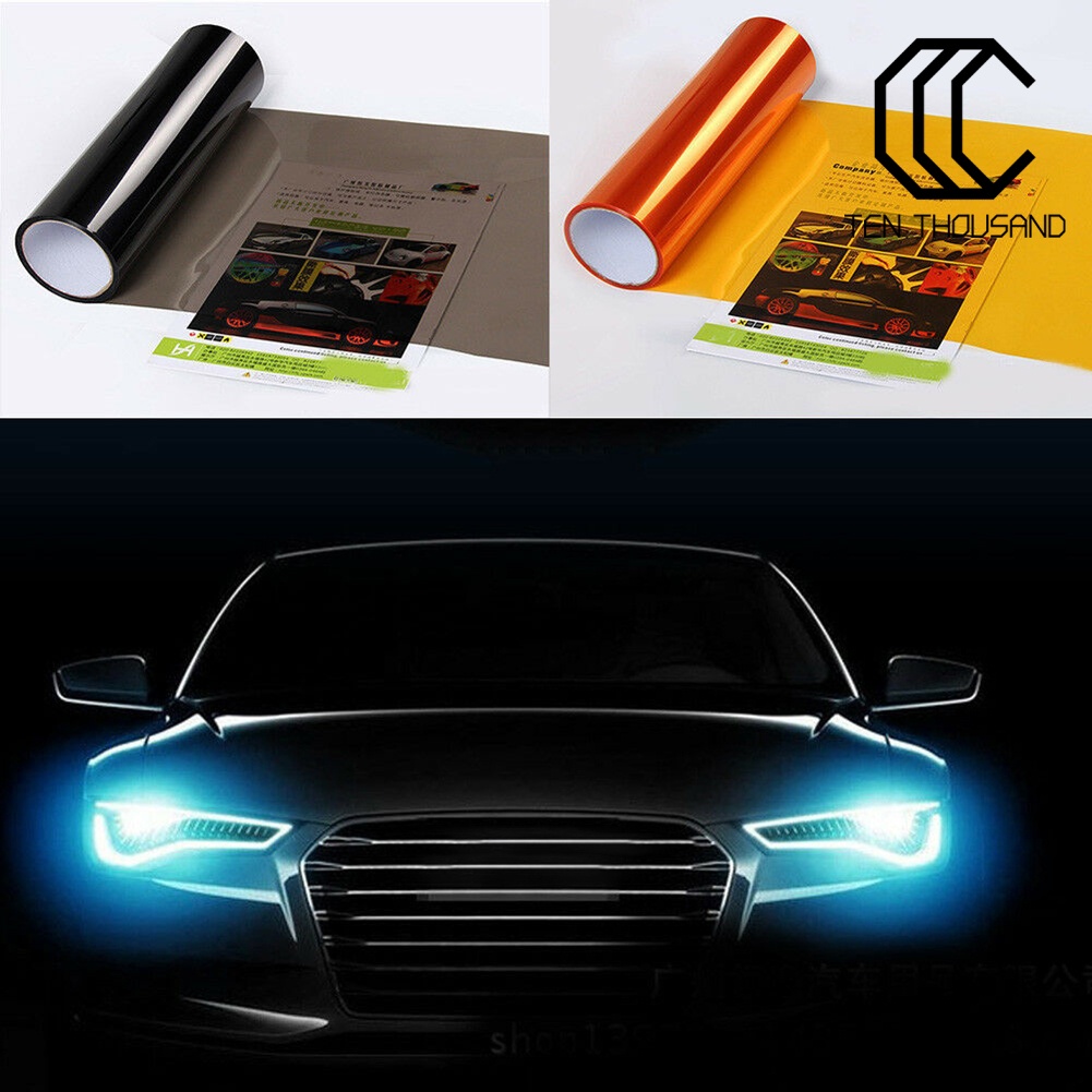 ☼60cmx30cm Car Light Styling Headlight Taillight Wrap Sheet Decal Sticker Film