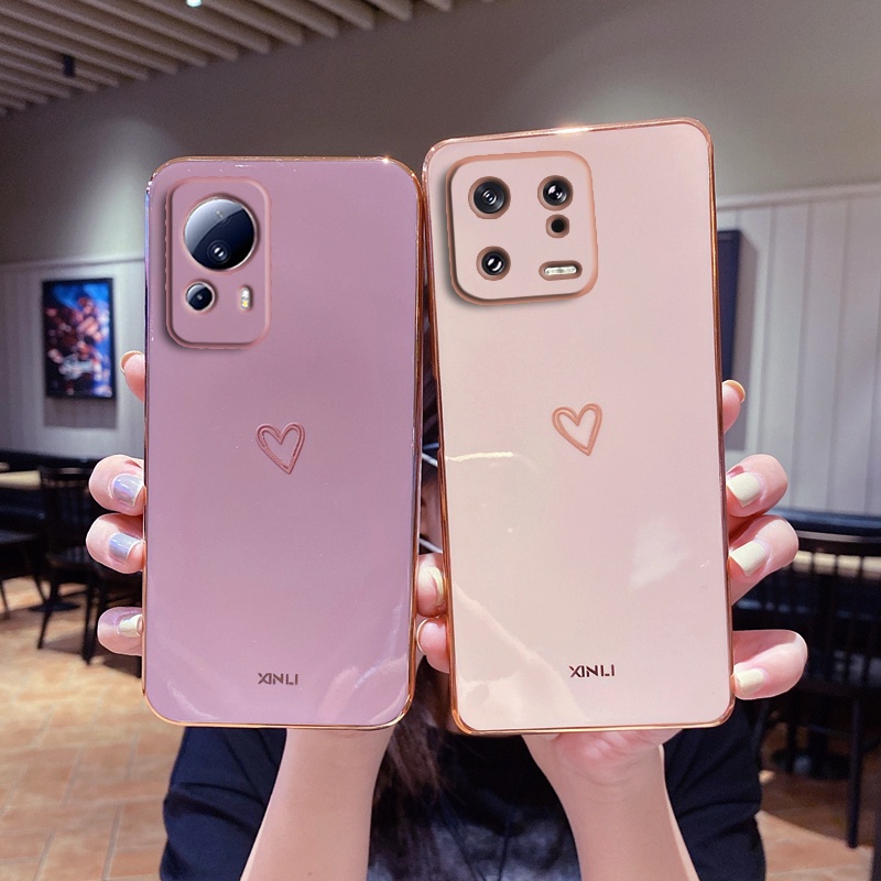 Ốp Điện Thoại Silicon Tráng Gương Hình Vuông Cho Xiaomi Mi 13 Lite Mi13 13 Pro 12T 12 12c 13Lite 13Pro 5G Xiomi