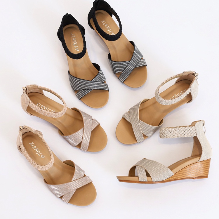 Giày Sandal Đế Xuồng Thời Trang Mùa Hè Cho Nữ 1418-726