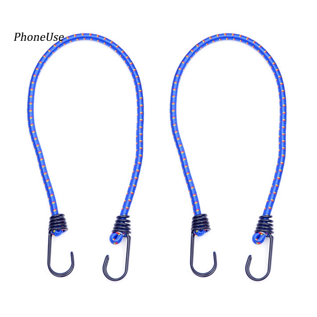 Pu Set 2 Dây Bungee 60cm Đa Năng Độ Co Giãn Cao Bền Cao Thông Dụng Cho Hành Lý Ngoài Trời