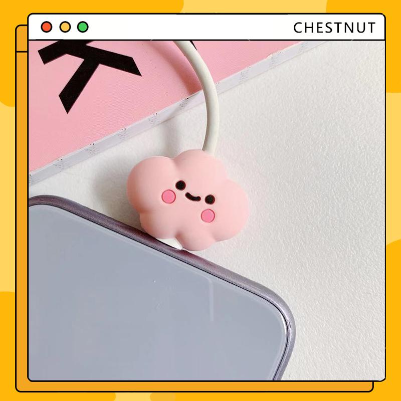 Phụ kiện thú silicon bọc bảo vệ đầu dây cáp sạc USB cute siêu dễ thương kế nhân vật hoạt hình