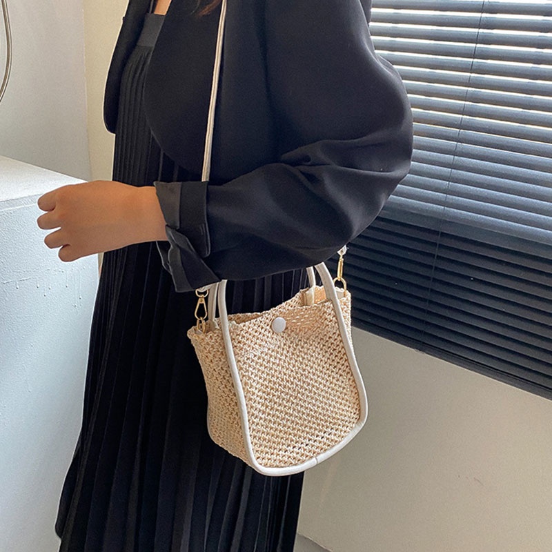 JUST STAR Túi cói Đan Lát Thời Trang Cho Nữ