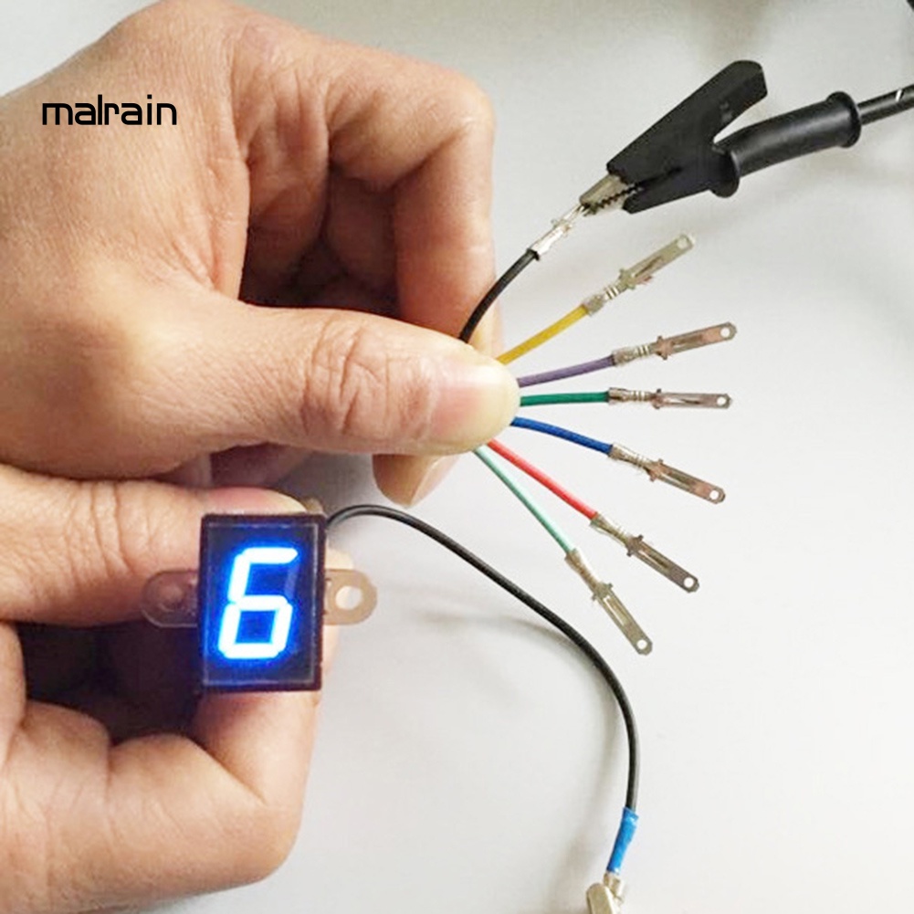 Bộ Cần Số Cảm Biến Hiển Thị Màn Hình LED Kỹ Thuật Số 12V Thông Dụng Cho Xe Máy