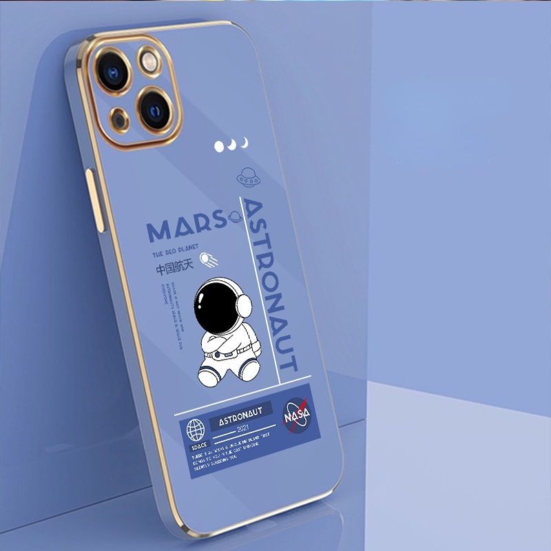 Ốp Điện Thoại Silicon Chống Sốc Họa Tiết Phi Hành Gia Dành Cho iPhone 6 6s 7 8 Plus SE XS Max