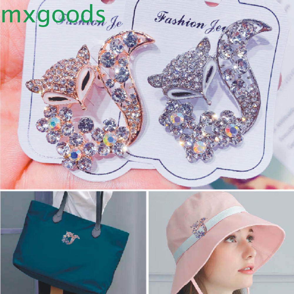 Trâm cài áo hình động vật đính đá nhân tạo lấp lánh