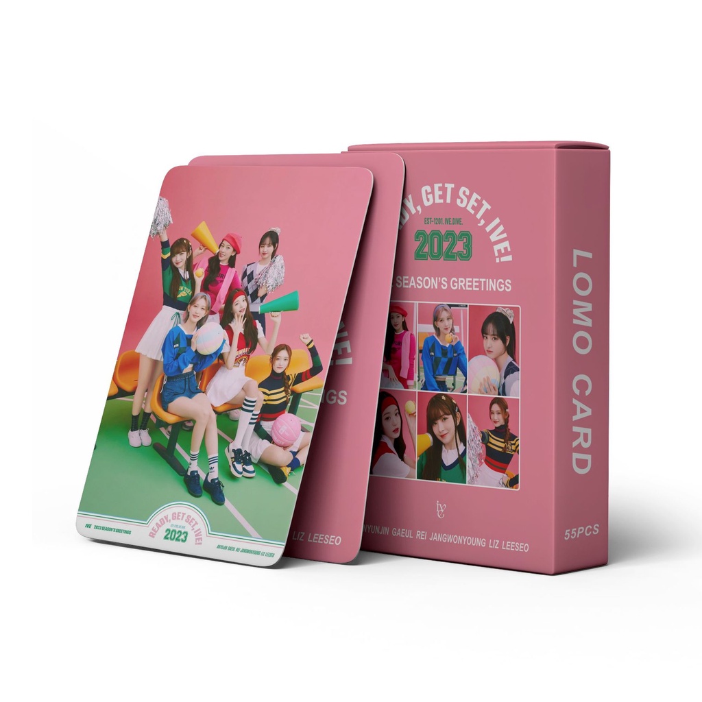 Hộp Lomo ảnh 55 tấm IVE 2023 SEASON'S GREETINGS Album ELEVEN Photocard After Like & IVE Love Dive