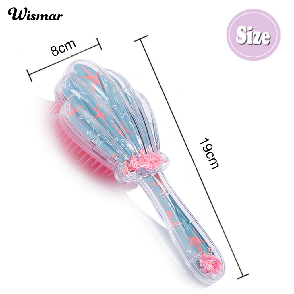 Lược Chải Tóc Đệm Khí Bằng ABS Màu Xanh Lá Hình Sao Biển