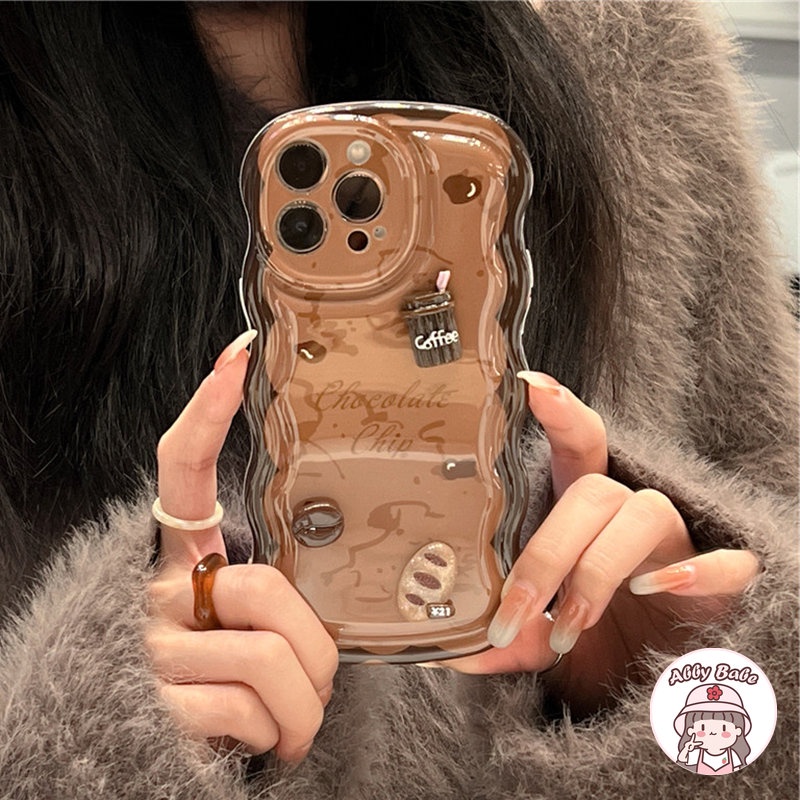 Ốp Điện Thoại TPU Mềm Trong Suốt Chống Va Đập Chống Bụi Hình Hạt Cà Phê 3D Cho IPhone 14 Pro Max 13 12 11 Pro Max