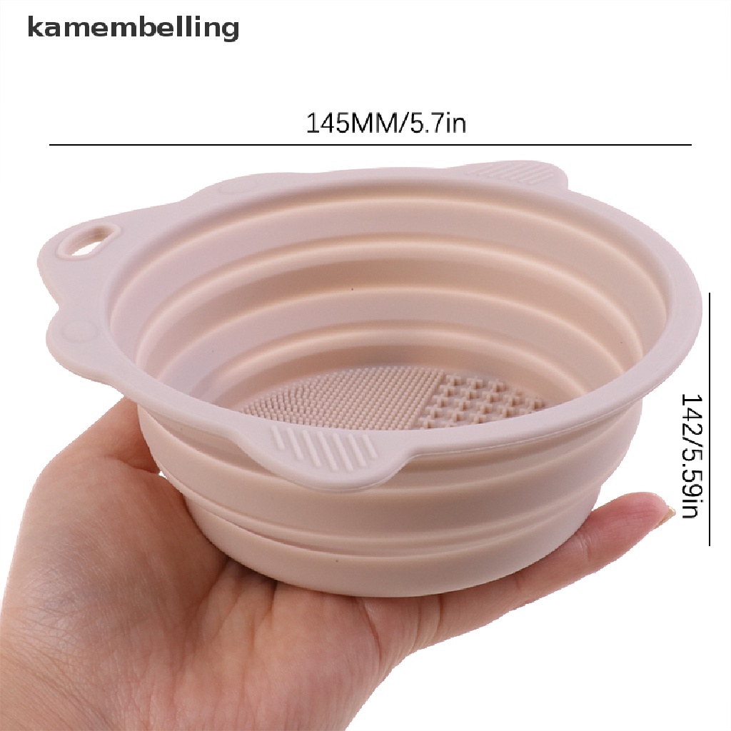 Tô Silicone Mềm Gấp Gọn Đựng Cọ Trang Điểm Tiện Dụng