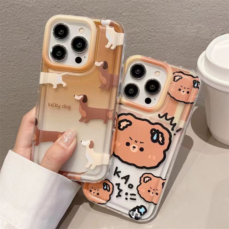 ✅Ốp Điện Thoại Mềm Hình Gấu / Cún Con Dễ Thương Cho iPhone14promax 13 / 12pro / 11 xr Xsmax W6W2