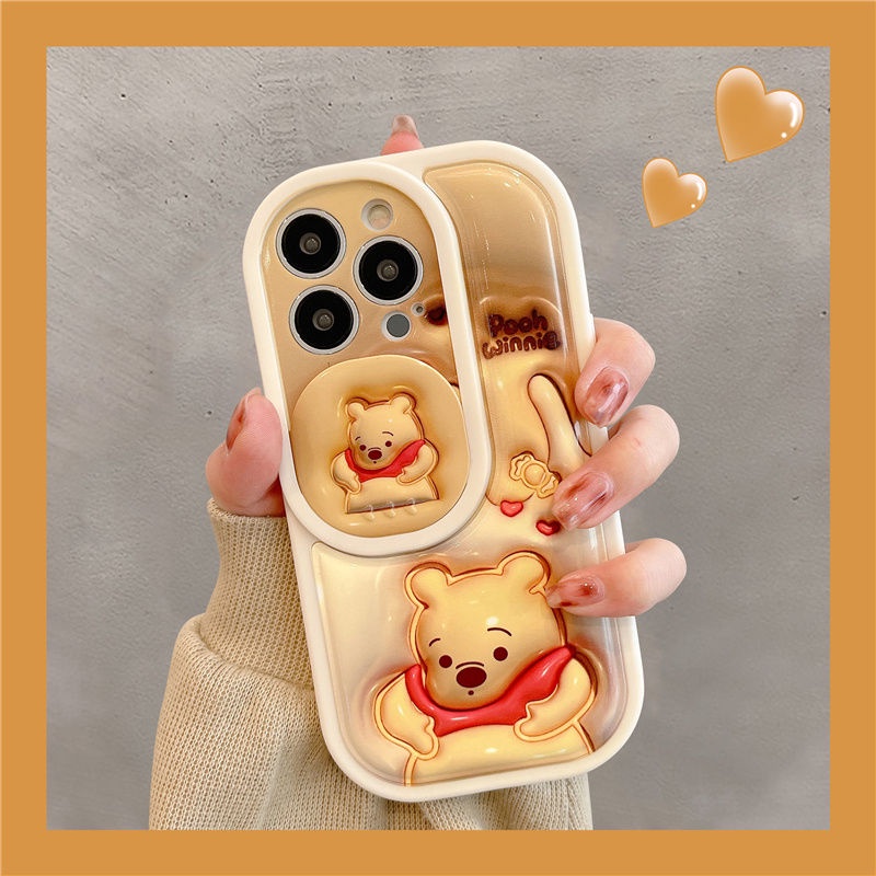 Ốp Điện Thoại Hình Gấu Dâu Tây Cho Iphone 11promax 12 13promax 14pro 13 / 14 11 / 12promax 7plus 8plus xsmax