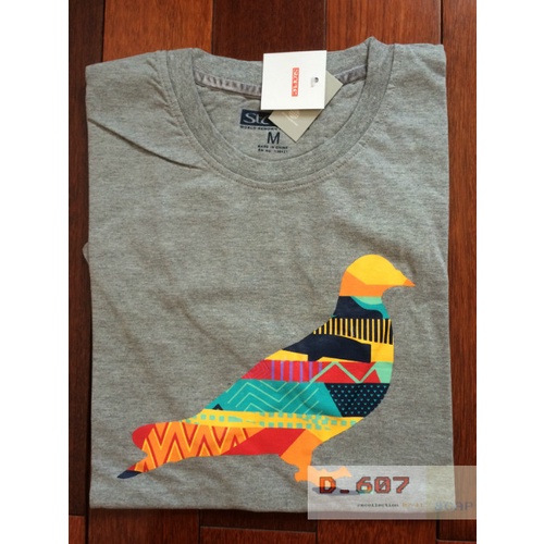 Áo Thun Ngắn Tay In Hình Chim Bồ Câu Nhiều Màu Sắc