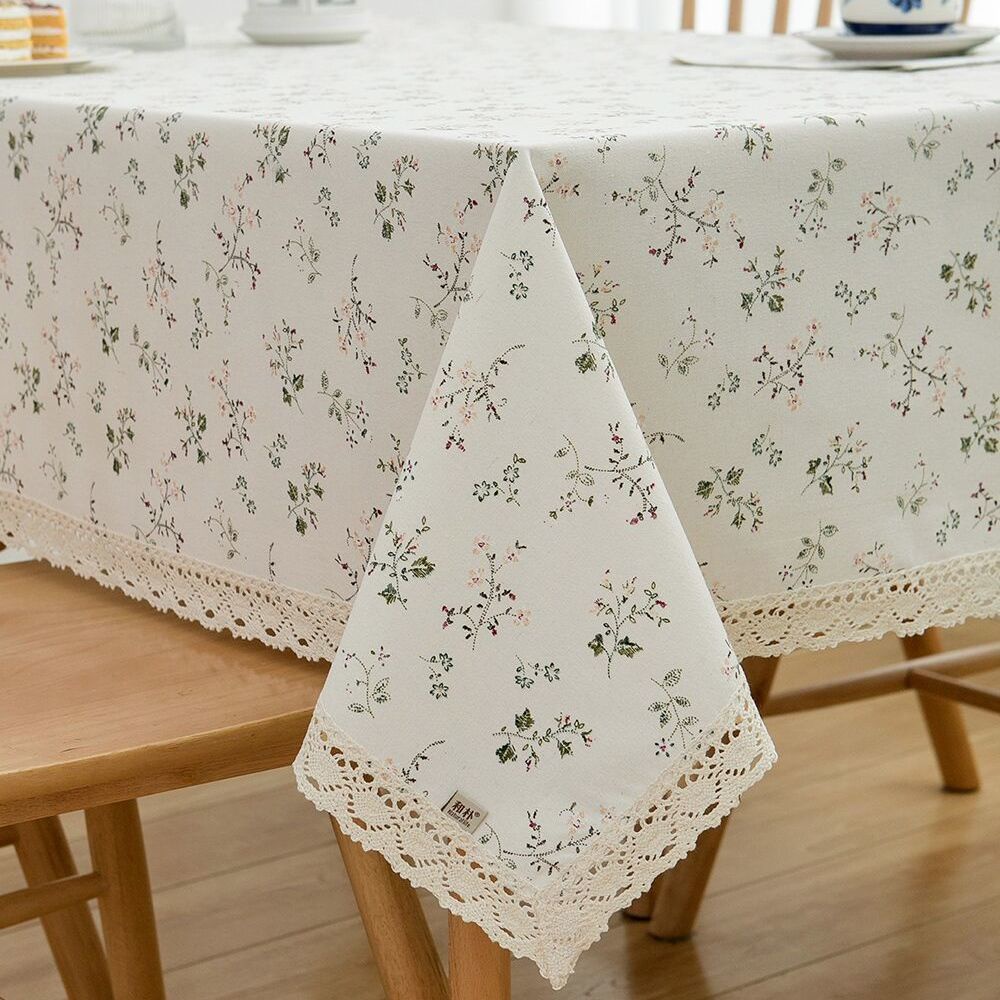 Khăn Trải Bàn Phối Ren Phong Cách Hàn Quốc