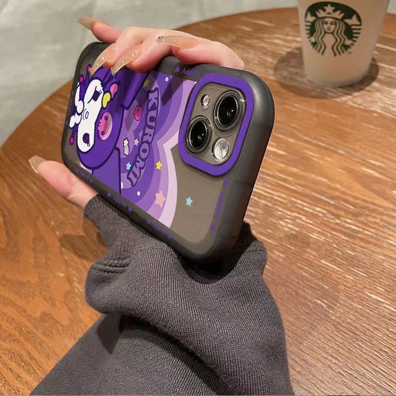 ✅Ốp Điện Thoại Mềm Trong Suốt Họa Tiết Kuromi Dễ Thương Cho Apple iPhone 14 / 13pro 12promax 7Plus Xr Xs Max Pk2