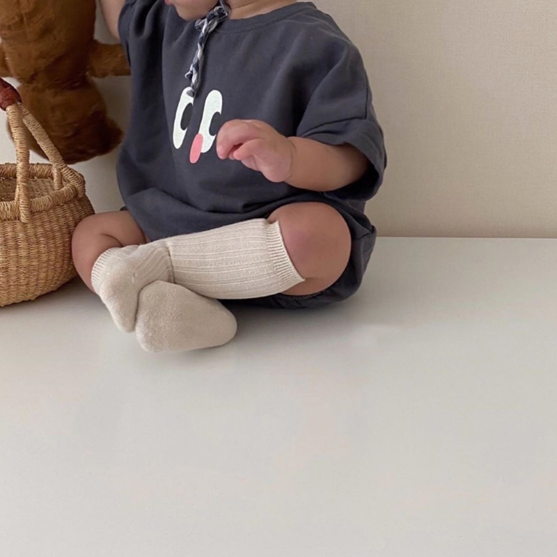 Áo Liền Quần Ngắn Tay Có Mũ Trùm Thời Trang Mùa Hè Dành Cho Trẻ Nhỏ Mới Sinh