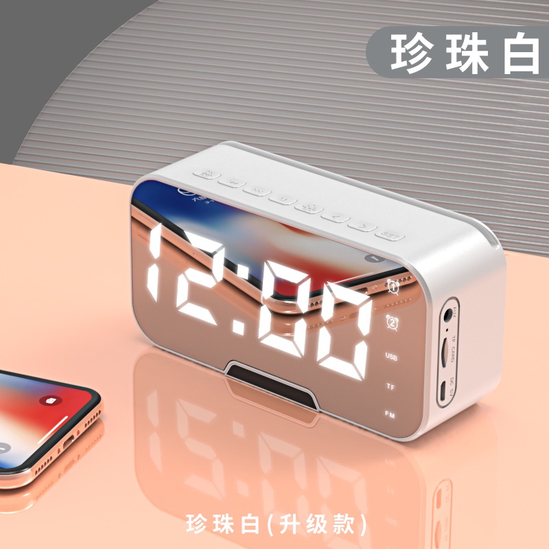 Loa bluetooth đồng hồ G5, loa bluetooth mini nghe nhạc làm đèn ngủ màn hình soi gương nhiều màu