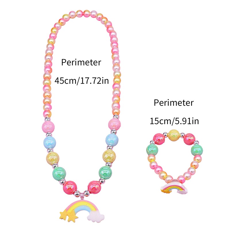 Set 2 / 6 Món Trang Sức Gồm Vòng cổ / Vòng Tay / Nhẫn / Bông Tai Hình Kỳ Lân Dễ Thương Cho Bé Gái