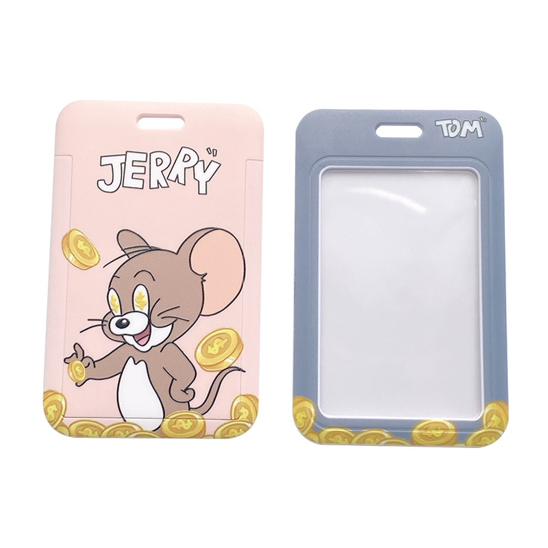 Móc Khóa Nhựa Hoạt Hình Tom & Jerry Có Ngăn Để Thẻ Xe Thẻ Nhân Viên Tiện Lợi Đáng Yêu  - Shine House