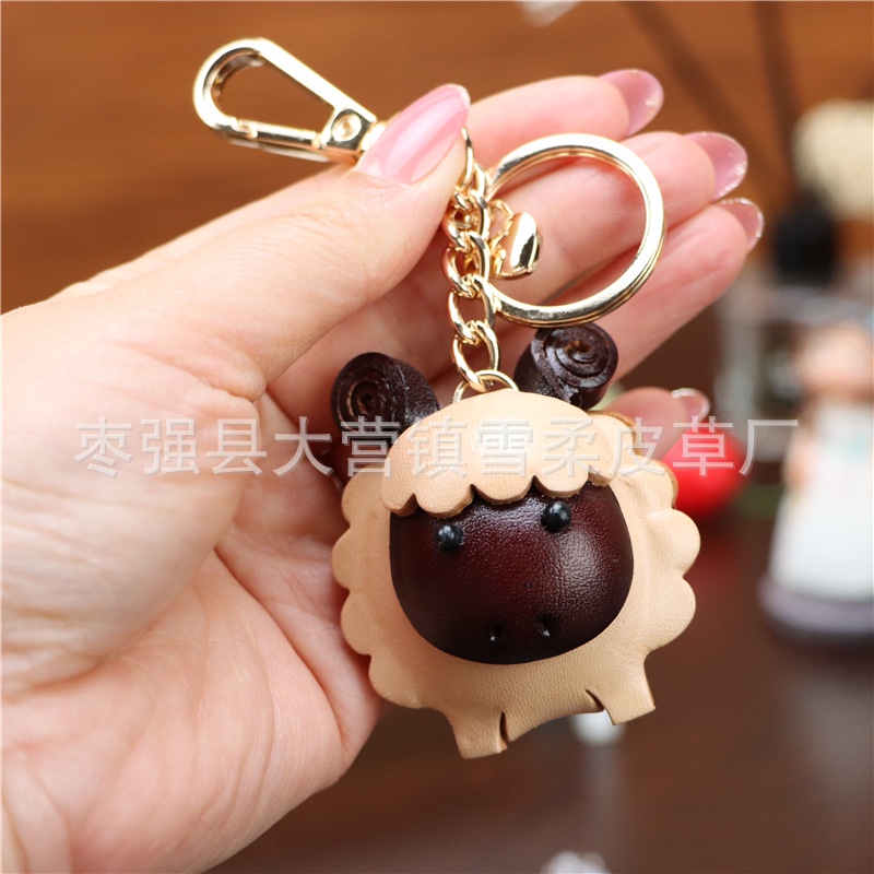 Móc Khóa Dây Da Bò Nhiều Lớp Trang Trí Hình Cung Hoàng Đạo