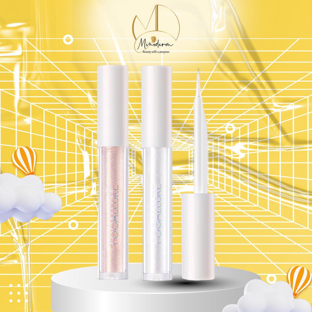 Phấn mắt dạng lỏng FOCALLURE nhũ mắt 5 màu lấp lánh tùy chọn chống thấm nước nhanh khô 2g FA-903