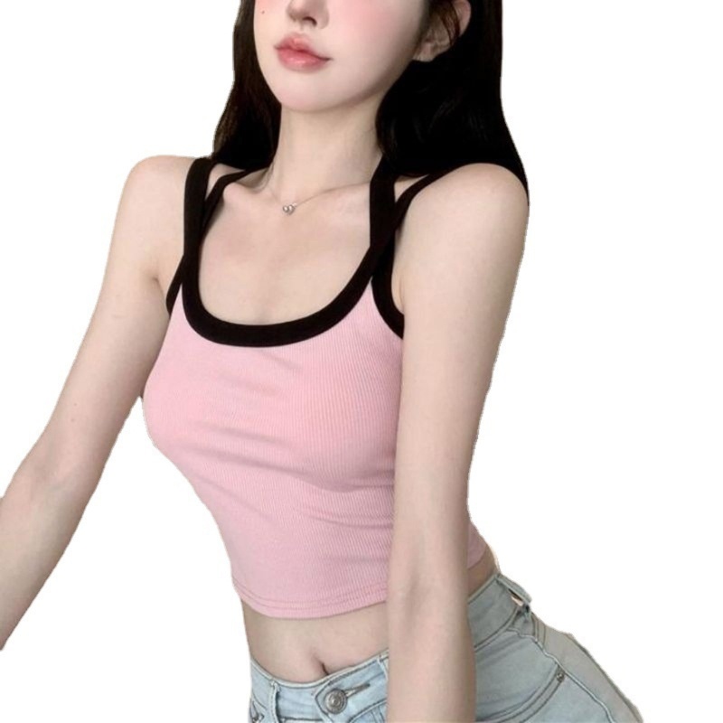 Áo Hai Dây Màu Trơn Thời Trang Mùa Hè Cho Nữ