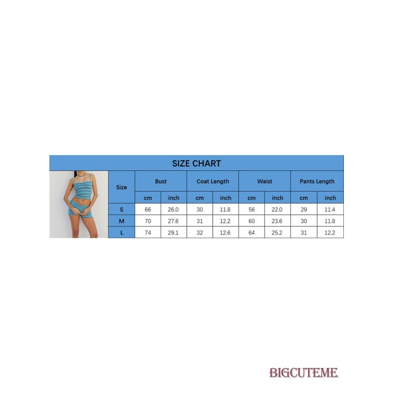 Bộ Trang Phục 2 Mảnh Gồm Áo Dệt Kim Kẻ Sọc / Quần Short Lưng Thun Màu Trơn Thời Trang Mùa Hè Cho Nữ