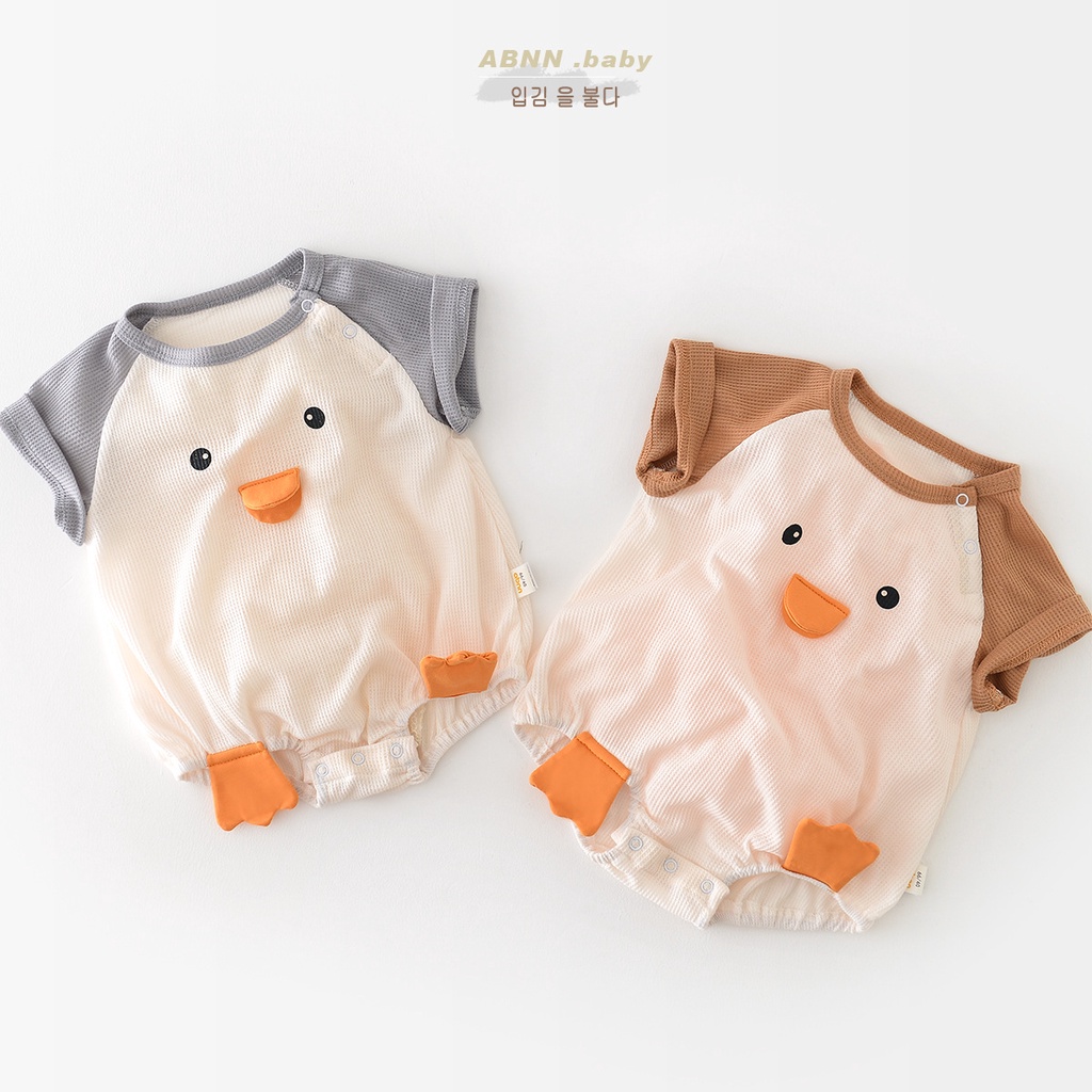 Áo liền quần TTKAABABY co giãn thoáng khí in họa tiết hoạt hình đáng yêu xinh xắn dành cho trẻ sơ sinh