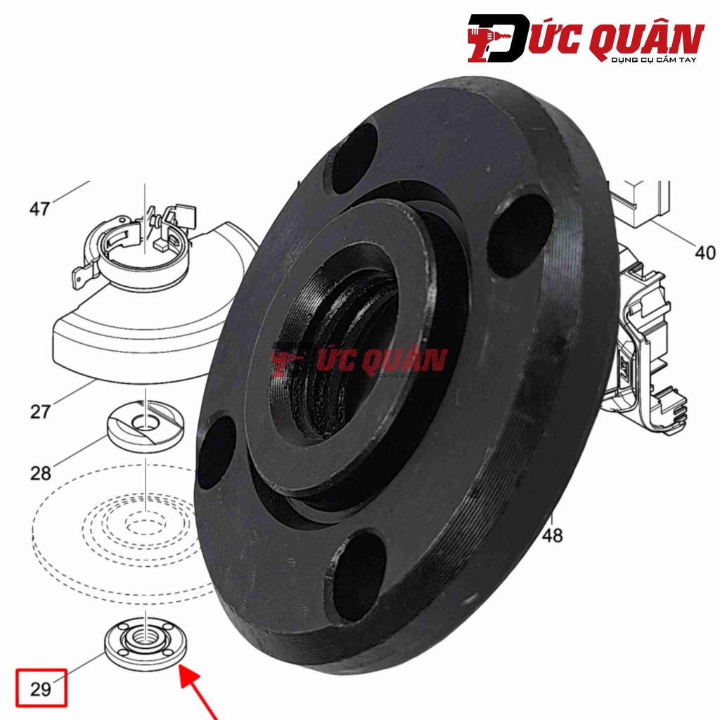 Mặt bít ngoài máy mài 125mm Makita 224554-5