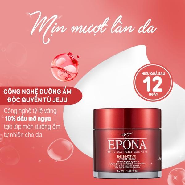 Kem Dưỡng Epona Dầu Ngựa Làm Sáng Da, Ngừa Lão Hóa EPONA All-In-One Total Skin Care Intensive 50ml