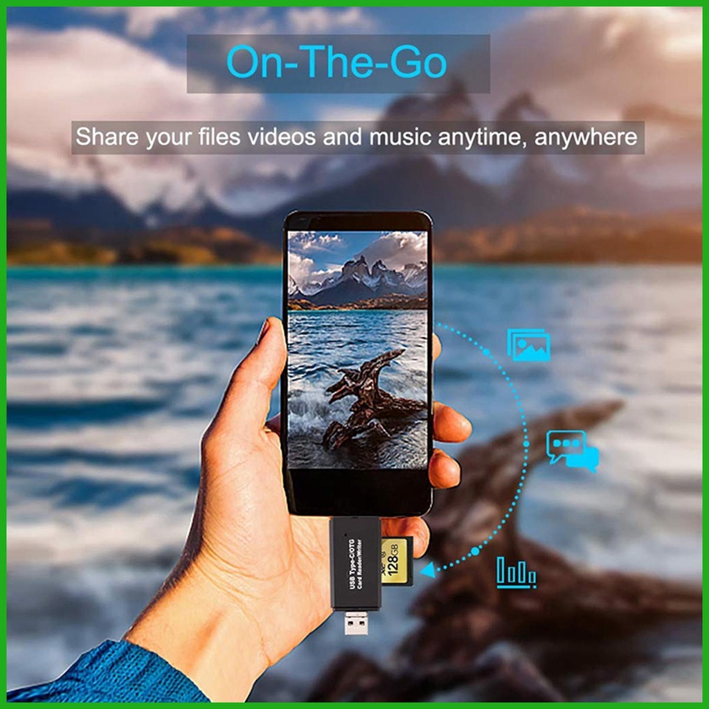 Đầu Đọc Thẻ Nhớ 5 Trong 1 Mini Micro Usb2.0 OTG Cho Điện Thoại Android / Máy Tính