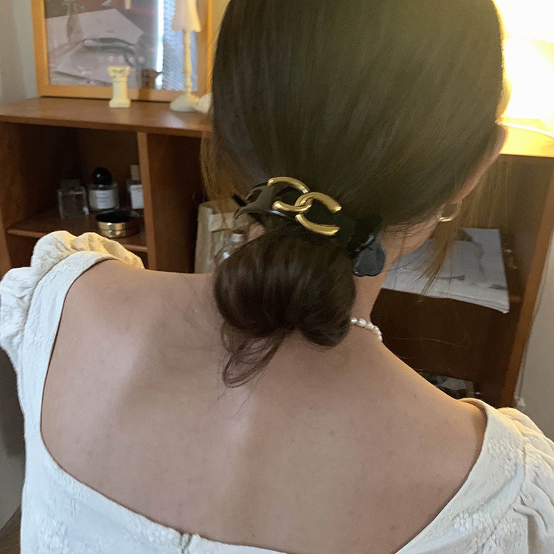Kẹp Tóc Ngắn Màu Vàng Phong Cách Hàn Quốc Cổ Điển Thời Trang Cho Nữ