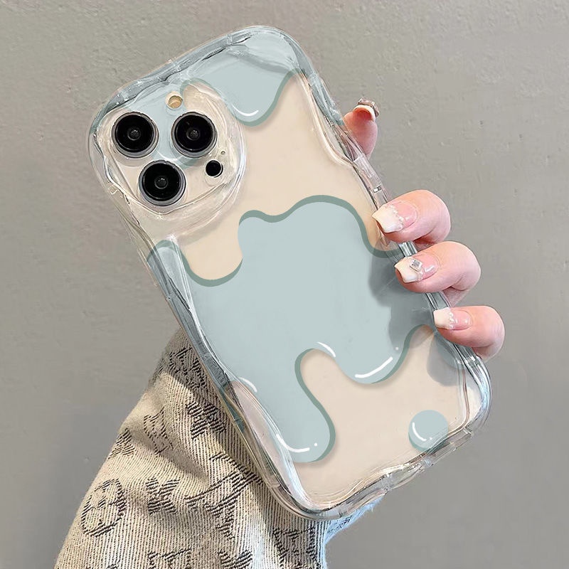 ✅Ốp Điện Thoại Mềm Trong Suốt Viền Cong Hình Que Kem Cho iPhone14 / 13promax 12 / 11 7 / 8p xs / xr Lc5