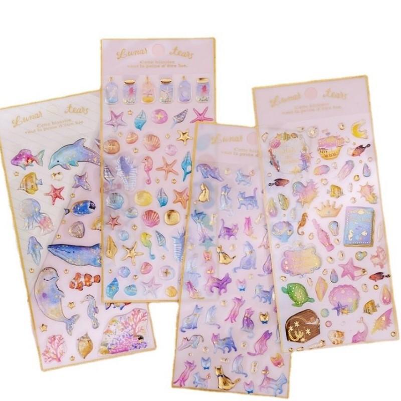 Sticker Miếng Dán Pha Lê keo dán sáng tạo trang trí nhiều hình dễ thương cute - Hally shop