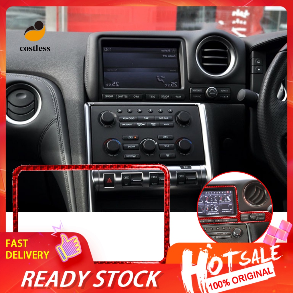 Miếng Dán In Họa Tiết Sợi Carbon Chống Trầy Trang Trí Bảng Điều Hướng GPS Cho GTR R35 2008-2016
