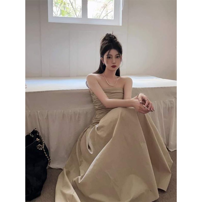 💢Váy cúp ngực xòe thô dáng dài ❤️❤️