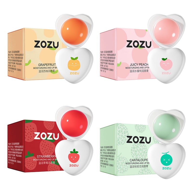 Son Dưỡng Môi ZOZU Thiết Kế Hình Quả Dâu Tây Đào Dễ Thương