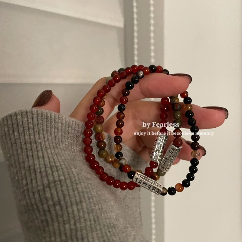 Vòng Tay Chuỗi Hạt Đá Mã Não Tự Nhiên vòng năng lượng