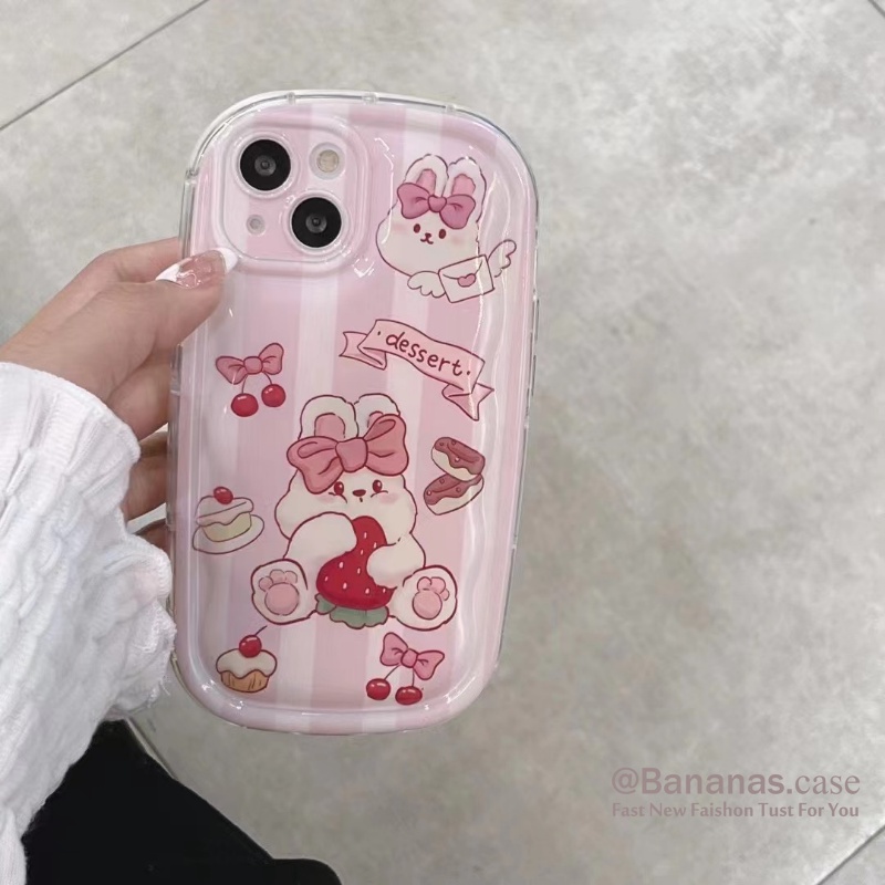 Ốp điện thoại mềm in hình thỏ thích hợp cho iPhone 14 Plus 14 13 12 11 Pro Max X Xr Xs Max 7 8 6 6s Plus
